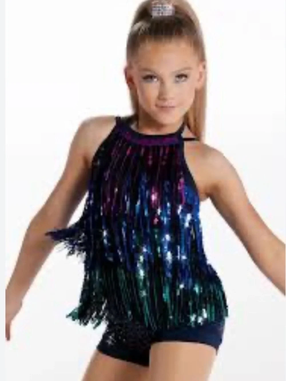 Weissman Dance Romper Shot Costume Jazz Fringe costume LC